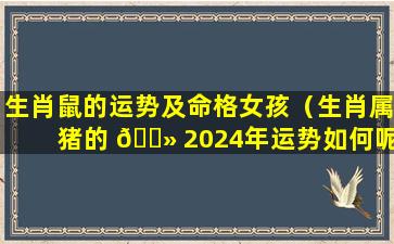 生肖鼠的运势及命格女孩（生肖属猪的 🌻 2024年运势如何呢）